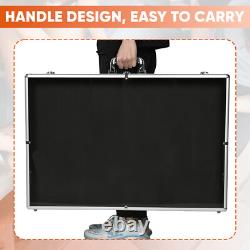 Lockable Aluminum Display Case Acrylic Top Showcase Trade Box Jewelry Coins Card