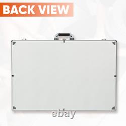 Lockable Aluminum Display Case Acrylic Top Showcase Trade Box Jewelry Coins Card