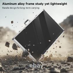 Lockable Trading Display Box Aluminum Card Jewelry Showcase Clear Acrylic Top