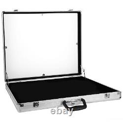 Locking Aluminum Display Case Clear Top Showcase F Card Jewelry Coin Trade Show