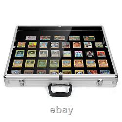 Locking Aluminum Display Case Clear Top Showcase F Card Jewelry Coin Trade Show