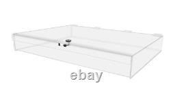 Locking Case 24 x 18 x 3.75 Display Box Clear Acrylic Hinged Tray