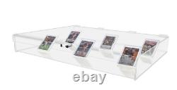 Locking Case 24 x 18 x 3.75 Display Box Clear Acrylic Hinged Tray