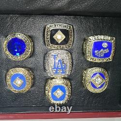 Los Angeles Dodgers MLB World Series Championship 7 Ring Box Set / Display Case