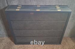 Lot Of 3 Matte Black Finish Trading 36 Card Display Case 30x24 Pokemon Football