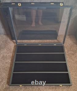 Lot Of 3 Matte Black Finish Trading 36 Card Display Case 30x24 Pokemon Football