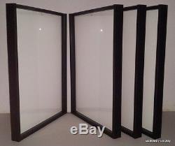 Lot of 4 Sports Jersey Display Cases and Hangers Frame Backing Shadow Box B