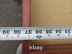 Lot of 5 Flea Market Cases / Shadow Box Wall Display 38 x 24 with Glass Shelves