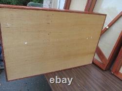 Lot of 5 Flea Market Cases / Shadow Box Wall Display 38 x 24 with Glass Shelves