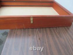 Lot of 5 Flea Market Cases / Shadow Box Wall Display 38 x 24 with Glass Shelves
