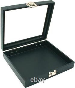 Lot of 6 Glass Top Display Case 36 Slot Ring Storage Jewelry Box Holder