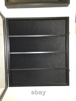 Lot of 7 Wall-Mount Trading Card Display Cases Black 31x24 & 22x24 PSA BGS