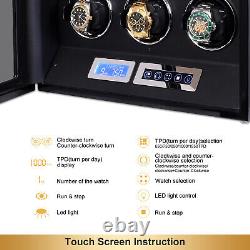 Luxury Automatic LED Watch Winder For 24 Watch Winders Storage Display Case Box