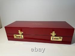 Luxury Red Lacquered Watch Storage Box 5 Slot Display Case Combination Lock Gift
