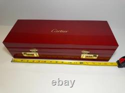 Luxury Red Lacquered Watch Storage Box 5 Slot Display Case Combination Lock Gift