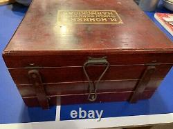 M HOHNER HARMONICA DISPLAY CASE WOODEN BOX GENERAL STORE Very Rare antique