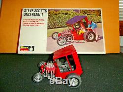 MONOGRAM 1/24 UNCERTAIN T BUILT UP MODEL WithBOX EXTRAS & DISPLAY CASE 1966