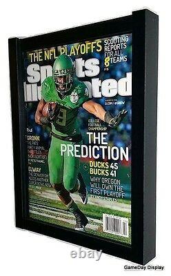 Magazine Sports Illustrated Display Frame Case Black Shadow Box Lot Of 4