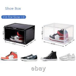 Magnetic Shoe Organizers Box Sneaker Storage Case Container Stackable Display US