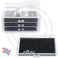 Makeup 3 Drawers Acrylic Case Display Organizer Box Vanity D7648