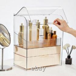 Makeup Storage Organizer Box Large Cosmetic Display Cases Dustproof and Water