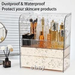 Makeup Storage Organizer Box Large Cosmetic Display Cases Dustproof and Water