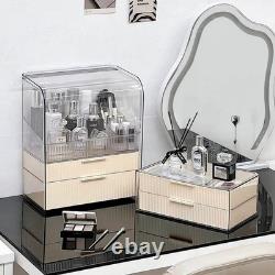Makeup Storage Organizer Box Large Cosmetic Display Cases Dustproof and Water