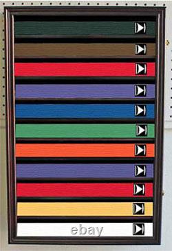 Martial Art Karate/Taekwondo Belt Display Case Shadow Box Wall Rack Cabinet