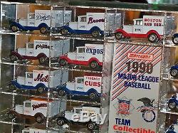 Matchbox 1990 MLB Team Trucks in Display Case-WithBoxes 26 In All/MINT