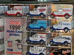 Matchbox 1990 MLB Team Trucks in Display Case-WithBoxes 26 In All/MINT