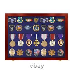 Medal Display Case, Award, Pin, Patches, Insignia, Ribbons Display Cabinet-Medium