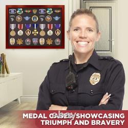Medal Display Case, Award, Pin, Patches, Insignia, Ribbons Display Cabinet-Medium