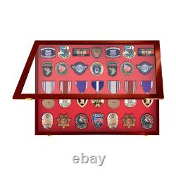 Medal Display Case, Award, Pin, Patches, Insignia, Ribbons Display Cabinet-Medium