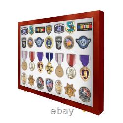 Medal Display Case, Award, Pin, Patches, Insignia, Ribbons Display Cabinet-Medium
