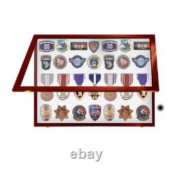 Medal Display Case, Award, Pin, Patches, Insignia, Ribbons Display Cabinet-Medium