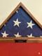 Memorial Hardwood Flag Display Case Personalized Veteran Tri-Fold Flag Box