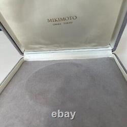 Mikimoto Pearl Necklace Jewelry Case Storage Gift Gray Display Box Only Empty