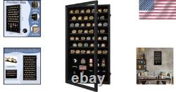 Military Challenge Coin Display Case Lockable Shadow Box for Coins Medals Col