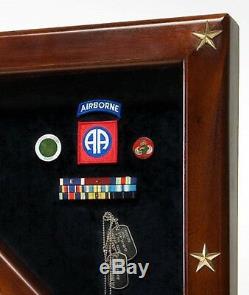 Military Shadow Box Medal Coin Ribbon Display Case #1