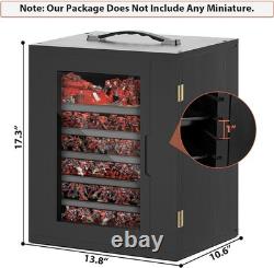 Miniature Storage Case for Collectibles, Display Cases with Black