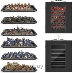 Miniature Storage Case for Collectibles, Display Cases with Black
