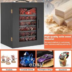 Miniature Storage Case for Collectibles, Display Cases with Black