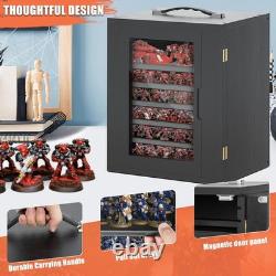 Miniature Storage Case for Collectibles, Display Cases with Black