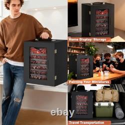 Miniature Storage Case for Collectibles, Display Cases with Black
