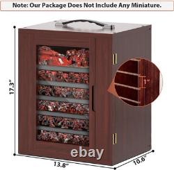 Miniature Storage Case for Collectibles, Miniature Display Cases with Magnetic D