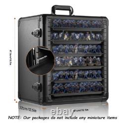 Miniature Storage Case for Collectibles Miniatures, Aluminum Display Cases