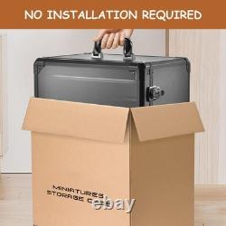 Miniature Storage Case for Collectibles Miniatures, Aluminum Display Cases