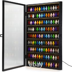 Minifigure Collectors Showcase with LED Light, Miniature Display Case, Building