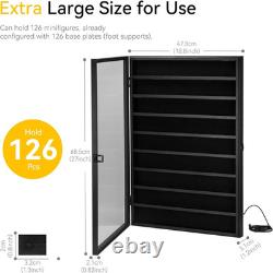 Minifigure Collectors Showcase with LED Light, Miniature Display Case, Building