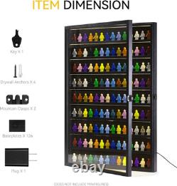 Minifigure Collectors Showcase with LED Light, Miniature Display Case, Building